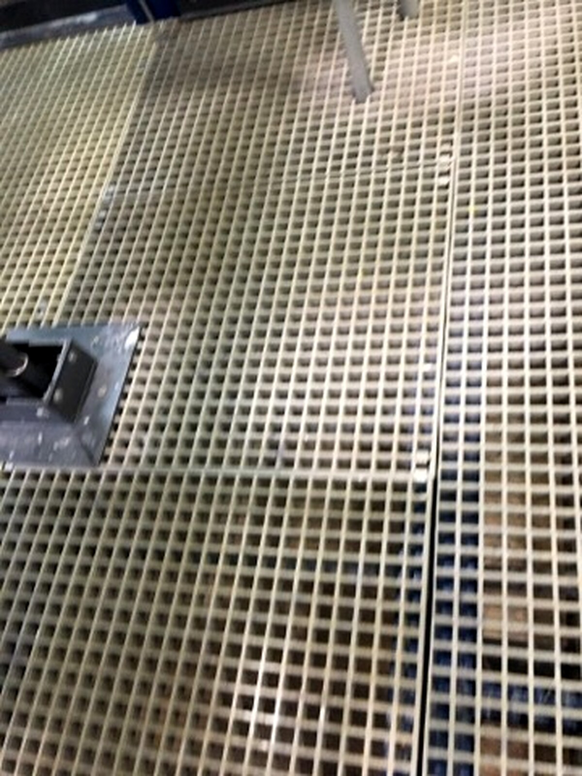 Fiberglass grating platform at an industrial facility